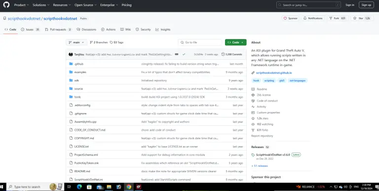 scripthook v dot net for 3028 version of gta v